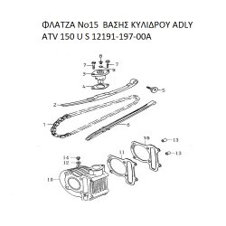 ΦΛΑΤΖΑ ΒΑΣΗΣ ΚΥΛΙΔΡΟΥ ADLY PARTFINDER ATV 150 U S 12191-197-00A