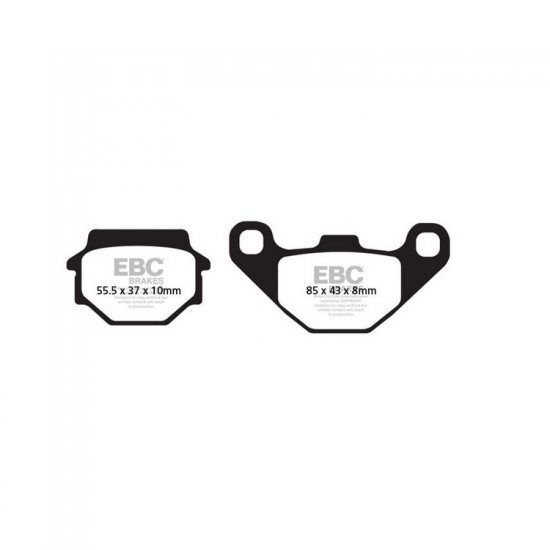 EBC ΣΕΤ ΤΑΚΑΚΙΑ 2 TEM. CARBON SCOOTER SFAC067 ( FA67 ) ( F / R )