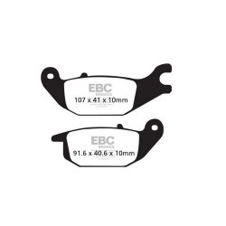 EBC ΣΕΤ ΤΑΚΑΚΙΑ 2 TEM. ΟΡΓΑΝΙΚΑ SCOOTER  SFA343 ( FA343 ) ( R ) EBC ΣΕΤ ΤΑΚΑΚΙΑ 2 TEM. ΟΡΓΑΝΙΚΑ SCOOTER  SFA343 ( FA343 ) ( R )