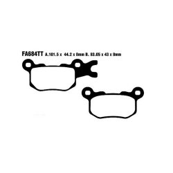 EBC ΣΕΤ ΤΑΚΑΚΙΑ 2 TEM. CARBON ENDURO FA684TT ( R )