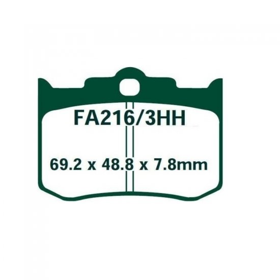 EBC ΣΕΤ ΤΑΚΑΚΙΑ 2 TEM. ΜΕΤΑΛΛΙΚΑ SINTER FA216/3HH ( F / R ) EBC ΣΕΤ ΤΑΚΑΚΙΑ 2 TEM. ΜΕΤΑΛΛΙΚΑ SINTER FA216/3HH ( F / R )