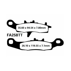 EBC ΣΕΤ ΤΑΚΑΚΙΑ 2 TEM. CARBON ENDURO FA258TT ( F )