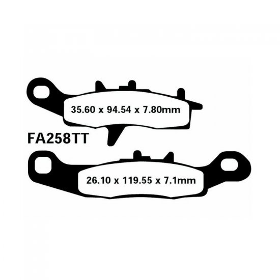 EBC ΣΕΤ ΤΑΚΑΚΙΑ 2 TEM. CARBON ENDURO FA258TT ( F ) EBC ΣΕΤ ΤΑΚΑΚΙΑ 2 TEM. CARBON ENDURO FA258TT ( F )