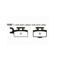 EBC ΣΕΤ ΤΑΚΑΚΙΑ 2 TEM. CARBON ENDURO FA302TT ( F )