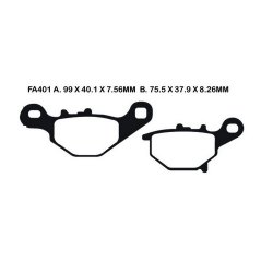 EBC ΣΕΤ ΤΑΚΑΚΙΑ 2 TEM. CARBON ENDURO FA401TT ( R )