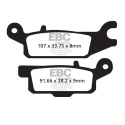EBC ΣΕΤ ΤΑΚΑΚΙΑ 2 TEM. CARBON ENDURO FA445TT ( R )