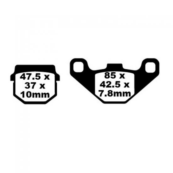 EBC ΣΕΤ ΤΑΚΑΚΙΑ 2 TEM. ΟΡΓΑΝΙΚΑ SCOOTER SFA83/2 ( F / R ) EBC ΣΕΤ ΤΑΚΑΚΙΑ 2 TEM. ΟΡΓΑΝΙΚΑ SCOOTER SFA83/2 ( F / R )