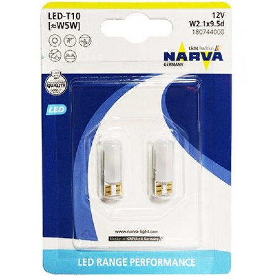 ΛΑΜΠΕΣ ΨΕΙΡΕΣ ΑΚΑΛΥΚΕΣ LED T10 NARVA W5W 6000K ΛΑΜΠΕΣ ΨΕΙΡΕΣ ΑΚΑΛΥΚΕΣ LED T10 NARVA W5W 6000K