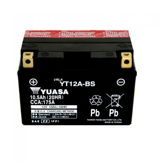 ΜΠΑΤΑΡΙΑ YUASA TAIWAN YT12A-BS ΜΕ ΥΓΡΑ ΜΠΑΤΑΡΙΑ YUASA TAIWAN YT12A-BS ΜΕ ΥΓΡΑ