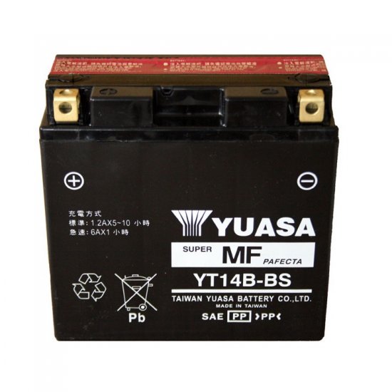 ΜΠΑΤΑΡΙΑ YUASA TAIWAN YT14B-BS ΜΕ ΥΓΡΑ ΜΠΑΤΑΡΙΑ YUASA TAIWAN YT14B-BS ΜΕ ΥΓΡΑ