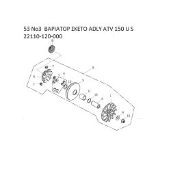 53 ΒΑΡΙΑΤΟΡ ΣΚΕΤΟ ADLY PARTFINDER ATV 150 U S 22110-120-000