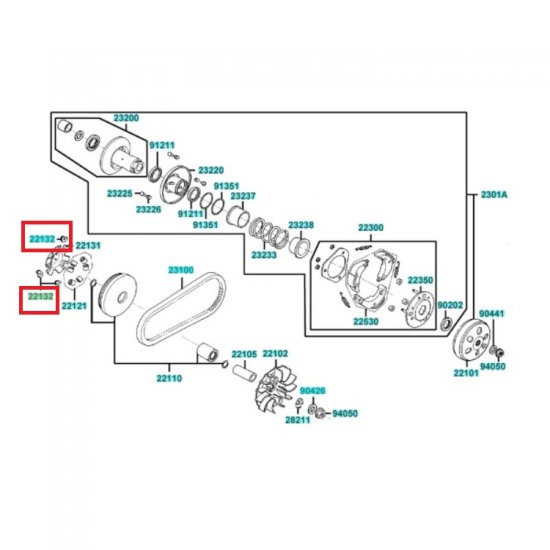 ΘΗΚΕΣ ΒΑΡΙΑΤΟΡ ΣΕΤ AGILITY 125 150 200 , ΘΗΚΕΣ ΒΑΡΙΑΤΟΡ ΣΕΤ AGILITY 125 150 200 ,