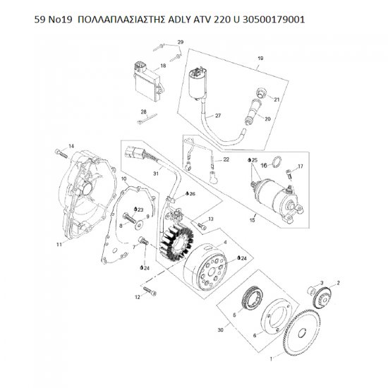 59 ΠΟΛΛΑΠΛΑΣΙΑΣΤΗΣ ADLY PARTFINDER ATV 220 U 30500179001