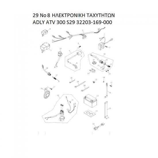 29 ΗΛΕΚΤΡΟΝΙΚΗ ΤΑΧΥΤΗΤΩΝ ADLY PARTFINDER ATV 300 S29 32203-169-000 29 ΗΛΕΚΤΡΟΝΙΚΗ ΤΑΧΥΤΗΤΩΝ ADLY PARTFINDER ATV 300 S29 32203-169-000