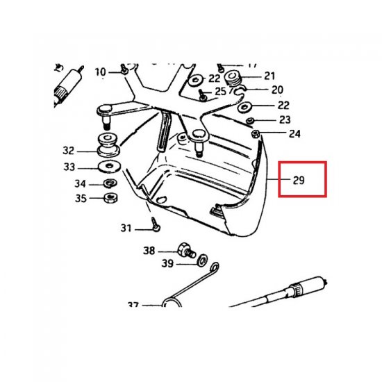 ΚΑΠΑΚΙ ΚΑΤΩ ΚΟΝΤΕΡ GSX 750 1100 82 - 86 ΚΑΠΑΚΙ ΚΑΤΩ ΚΟΝΤΕΡ GSX 750 1100 82 - 86