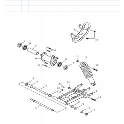 44 ΑΠΟΣΤΑΤΗΣ ΕΣΩΤΕΡΙΚΟΣ ΠΙΣΩ ΜΟΥΑΓΙΕ ADLY PARTFINDER ATV 150 50 143mmx42mmX37 εσωτ. 42313-197-000