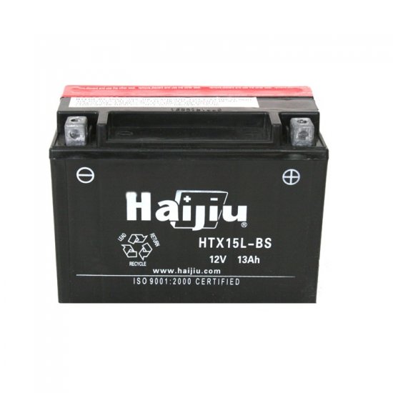 ΜΠΑΤΑΡΙΑ HAIJIU HTX15L-BS (YTX15L-BS) Μ/Υ (175-87-130) --- + ΜΠΑΤΑΡΙΑ HAIJIU HTX15L-BS (YTX15L-BS) Μ/Υ (175-87-130) --- +