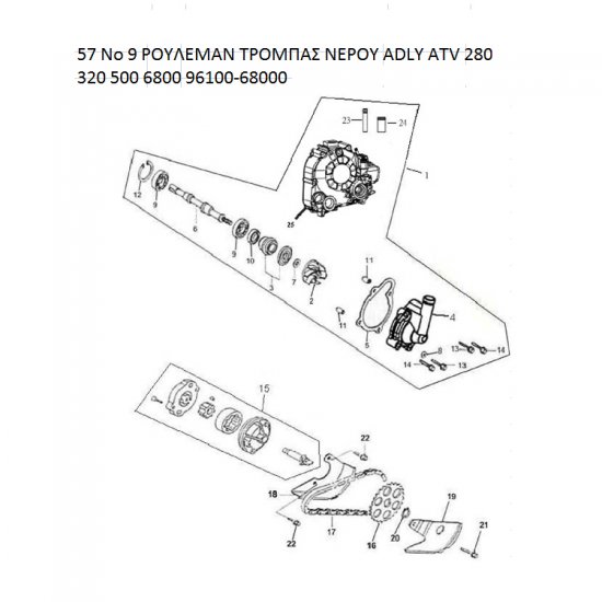 57 ΡΟΥΛΕΜΑΝ ΤΡΟΜΠΑΣ ΝΕΡΟΥ ADLY PARTFINDER ATV 280 320 500 6800 96100-68000 57 ΡΟΥΛΕΜΑΝ ΤΡΟΜΠΑΣ ΝΕΡΟΥ ADLY PARTFINDER ATV 280 320 500 6800 96100-68000