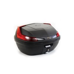 ΒΑΛΙΤΣΑ GIVI B47NML 47 Λίτρα  MONOLOCK  μαύρη κόκκινα κρύσταλα με κιτ τοποθέτησης.