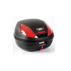 ΒΑΛΙΤΣΑ 39L GIVI Λίτρα E370 N  monolock  ΜΑΥΡΗ με κόκκινα κρύσταλα