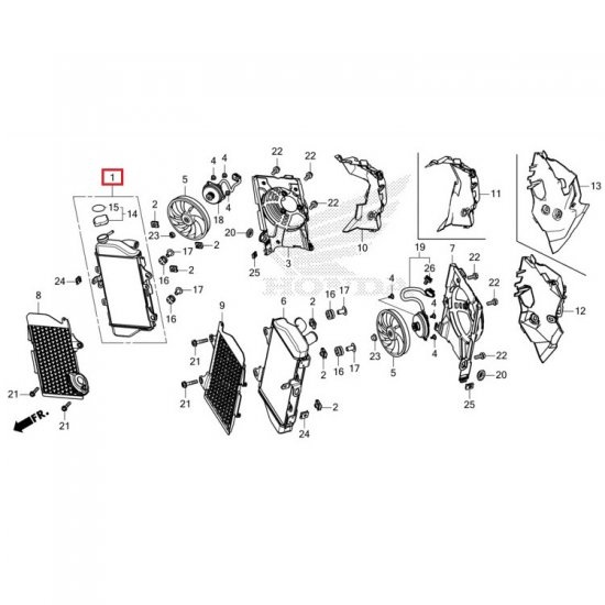 ΔΕΞΙ ΨΥΓΕΙΟ ΝΕΡΟΥ CRF 1100 ADV SPORTS 20 - 22 ΔΕΞΙ ΨΥΓΕΙΟ ΝΕΡΟΥ CRF 1100 ADV SPORTS 20 - 22