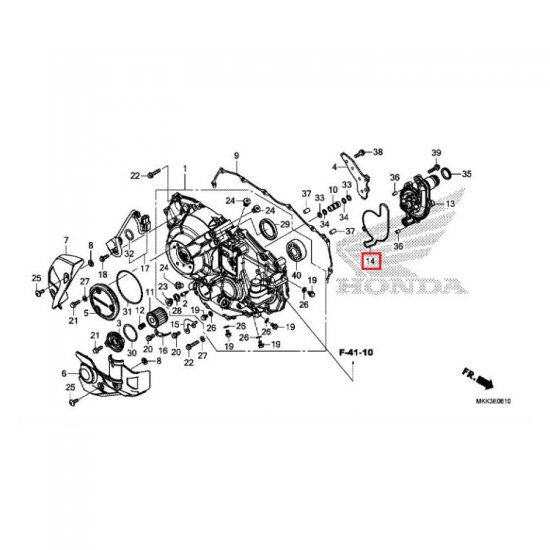 ORING ΤΡΟΜΠΑΣ ΝΕΡΟΥ CRF 1100 ADV SPORTS 18 - 22 / CRF 1000 16 - 17 ORING ΤΡΟΜΠΑΣ ΝΕΡΟΥ CRF 1100 ADV SPORTS 18 - 22 / CRF 1000 16 - 17