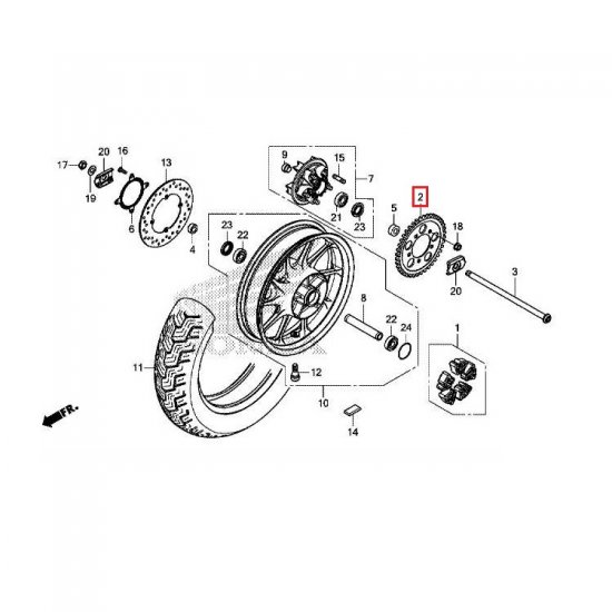ΓΡΑΝΑΖΙ ΠΙΣΩ CMX 500 REBEL 17 - 22 ΓΡΑΝΑΖΙ ΠΙΣΩ CMX 500 REBEL 17 - 22