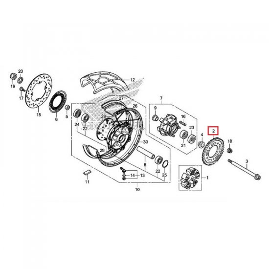 ΓΡΑΝΑΖΙ ΠΙΣΩ X-ADV 750 18 - 22 / FORZA 750 2021 ΓΡΑΝΑΖΙ ΠΙΣΩ X-ADV 750 18 - 22 / FORZA 750 2021