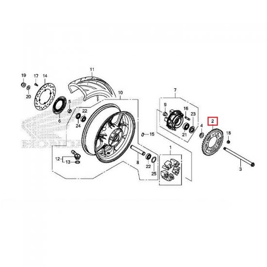 ΓΡΑΝΑΖΙ ΠΙΣΩ CB 650 R 19 - 22 / CMX 1100 21 - 22 ΓΡΑΝΑΖΙ ΠΙΣΩ CB 650 R 19 - 22 / CMX 1100 21 - 22