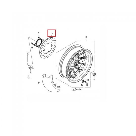 ΔΙΣΚΟΣ ΦΡΕΝΟΥ ΠΙΣΩ ADV 350 22 - / FORZA 350 21 - ΔΙΣΚΟΣ ΦΡΕΝΟΥ ΠΙΣΩ ADV 350 22 - / FORZA 350 21 -