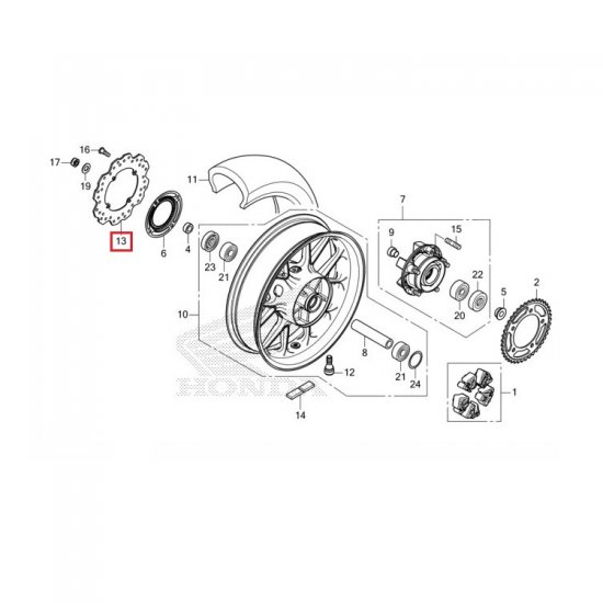 ΔΙΣΚΟΣ ΦΡΕΝΟΥ ΠΙΣΩ CB 500 F 2022 / CBR 500 2022 ΔΙΣΚΟΣ ΦΡΕΝΟΥ ΠΙΣΩ CB 500 F 2022 / CBR 500 2022