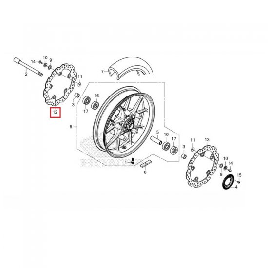 ΔΕΞΙΑ ΔΙΣΚΟΠΛΑΚΑ ΕΜΠΡΟΣ CB 500 F 2022 / CBR 500 2022 ΔΕΞΙΑ ΔΙΣΚΟΠΛΑΚΑ ΕΜΠΡΟΣ CB 500 F 2022 / CBR 500 2022