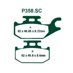 PREMIER ΤΑΚΑΚΙΑ ΟΡΓΑΝΙΚΑ ΣΕΤ 2 ΤΕΜ. P358.SC KEVLAR SCOOTER (FA413) ( F / R )