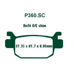 PREMIER ΤΑΚΑΚΙΑ ΟΡΓΑΝΙΚΑ ΣΕΤ 2 ΤΕΜ. P360.SC KEVLAR SCOOTER (FA415) ( R )