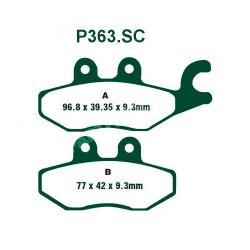 PREMIER ΤΑΚΑΚΙΑ ΟΡΓΑΝΙΚΑ ΣΕΤ 2 ΤΕΜ. P363.SC KEVLAR SCOOTER (FA418) ( R )