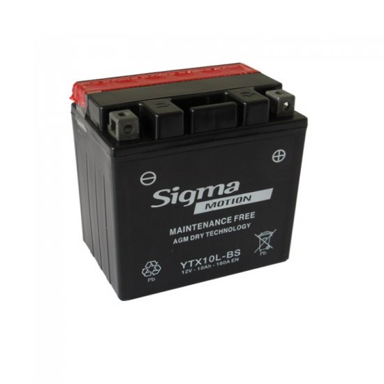 ΜΠΑΤΑΡΙΑ SIGMA MOTION YTX10L-BS 133x90x145 160Ah ΜΠΑΤΑΡΙΑ SIGMA MOTION YTX10L-BS 133x90x145 160Ah