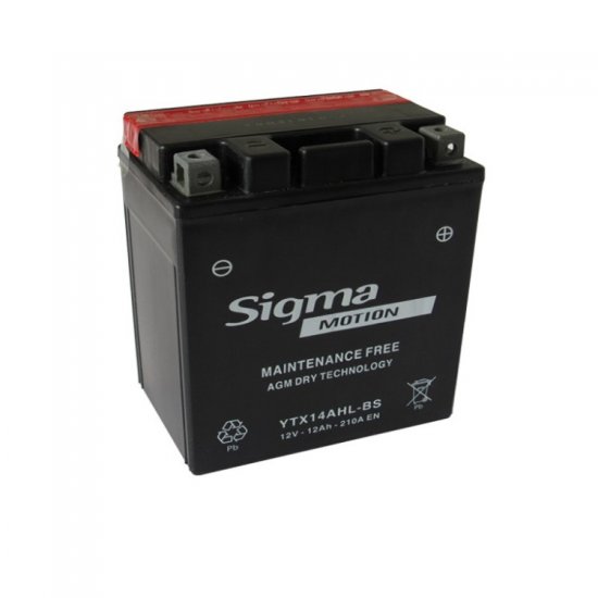ΜΠΑΤΑΡΙΑ SIGMA MOTION YTX14AHL-BS 133x90x164 170Ah ΜΠΑΤΑΡΙΑ SIGMA MOTION YTX14AHL-BS 133x90x164 170Ah