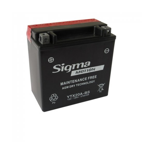 ΜΠΑΤΑΡΙΑ SIGMA MOTION YTX20A-BS 150x87x161 210Ah ΜΠΑΤΑΡΙΑ SIGMA MOTION YTX20A-BS 150x87x161 210Ah