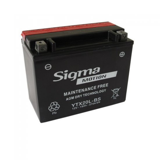 ΜΠΑΤΑΡΙΑ SIGMA MOTION YTX20L-BS 175x87x155 240Ah ΜΠΑΤΑΡΙΑ SIGMA MOTION YTX20L-BS 175x87x155 240Ah