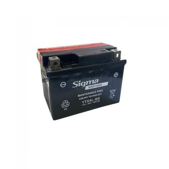 ΜΠΑΤΑΡΙΑ SIGMA MOTION YTX4L-BS 113X70X85mm 50Ah ΜΠΑΤΑΡΙΑ SIGMA MOTION YTX4L-BS 113X70X85mm 50Ah