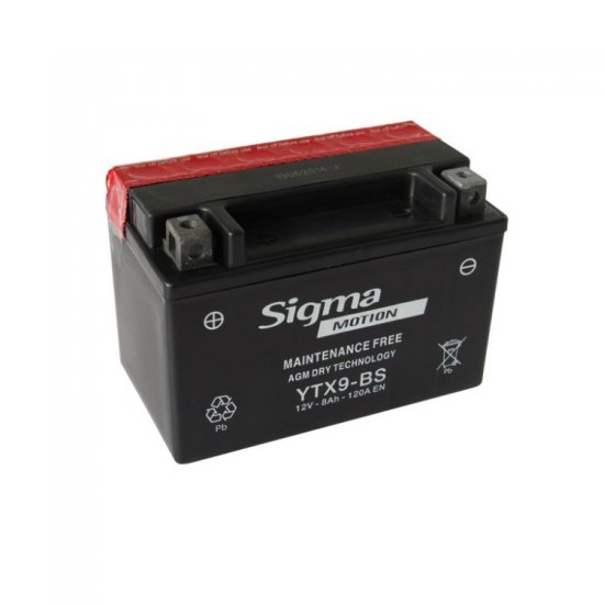 ΜΠΑΤΑΡΙΑ SIGMA MOTION YTX9-BS 150x87x105 100Ah ΜΠΑΤΑΡΙΑ SIGMA MOTION YTX9-BS 150x87x105 100Ah