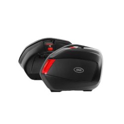 ΒΑΛΙΤΣΕΣ ΠΛΑΙΝΕΣ GIVI V35N  34 Λίτρα V35Ν monokey  ΜΑΥΡΕΣ με κοκκινα αντανακλαστικα