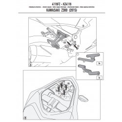 ΜΠΡΑΤΣΑ ΣΧΑΡΑΣ GIVI 4116FZ KAWASAKI Z 300 15 > 16   