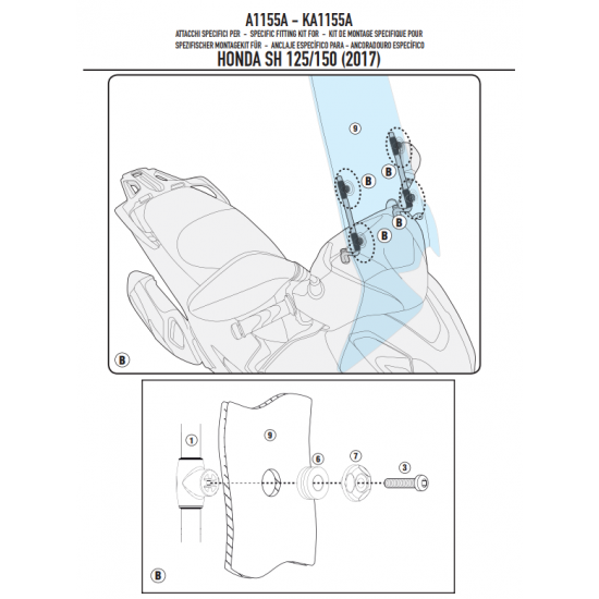 ΚΙΤ ΖΕΛΑΤΙΝΑΣ GIVI A1155A για HONDA SH 125 I - 150 I 17 > 19 ( 1117A ) ΚΙΤ ΖΕΛΑΤΙΝΑΣ GIVI A1155A για HONDA SH 125 I - 150 I 17 > 19 ( 1117A )