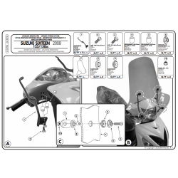 KIT ΖΕΛΑΤΙΝΑΣ GIVI A169A SUZUKI SIXTEEN  UX 125 - 150 08 > 16  για 169A