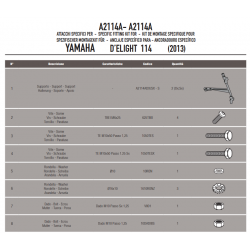 ΖΕΛATINA GIVI 2114A YAMAHA DELIGHT 113 13 - 16   40X72cm θέλει ΚΙΤ τοποθ.
