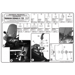 ΚΙΤ ΓΙΑ ZEΛΑΤΙΝΑ GIVI A283A ΥΑΜAHA CIGNUS X 125 07 > 15