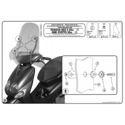 ΚΙΤ ΓΙΑ ZEΛΑΤΙΝΑ GIVI A285A ΥΑΜAHA NEOS 50 08 > 16