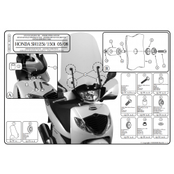 ΚΙΤ ΒΑΣΕΙΣ ΖΕΛΑΤΙΝΑΣ GIVI A311A ΓΙΑ HONDA  SH 125 - 150  05 - 08 