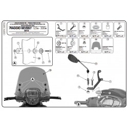ΚΙΤ ΖΕΛΑΤΙΝΑΣ GIVI A357A για PIAGGIO BEVERLY 125 - 300 - 350  10 > 16